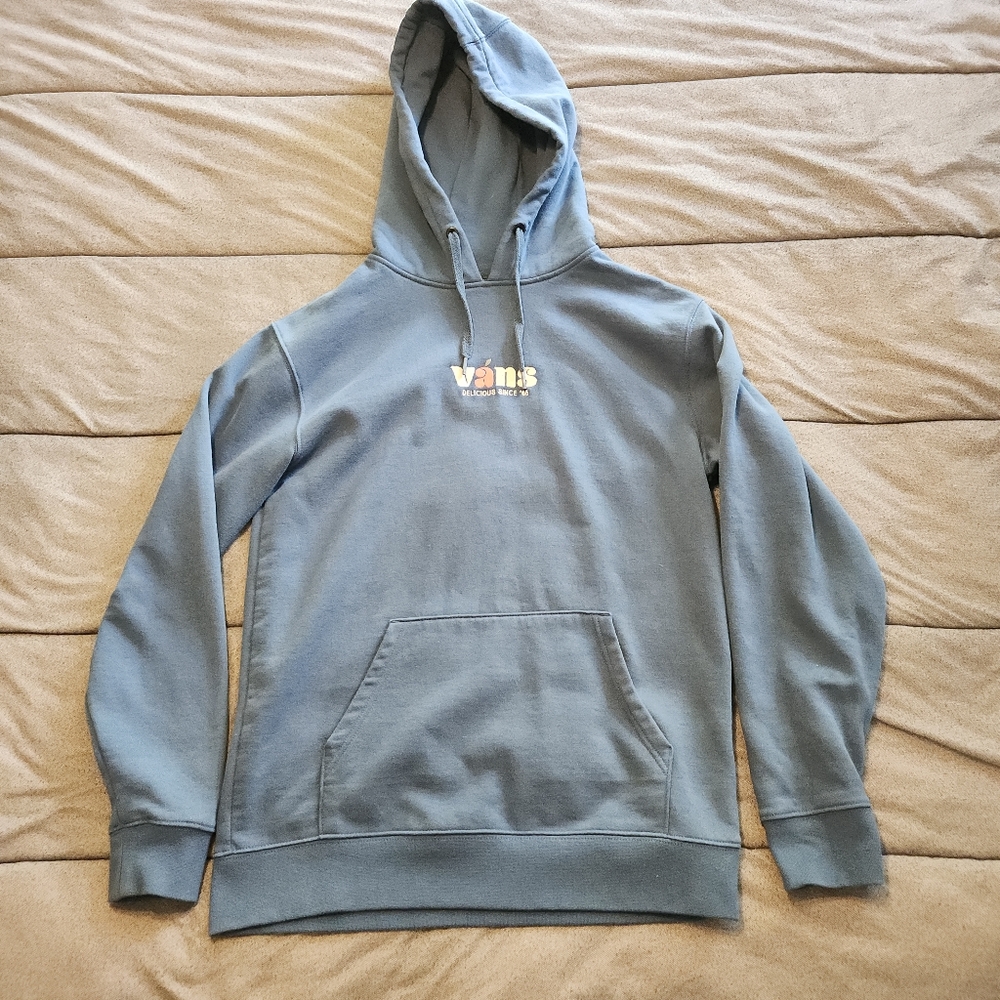 Vans Delicious Embroidered Front Logo Pouch Hoodie in Vans Teal Size S - Picture 10 of 12
